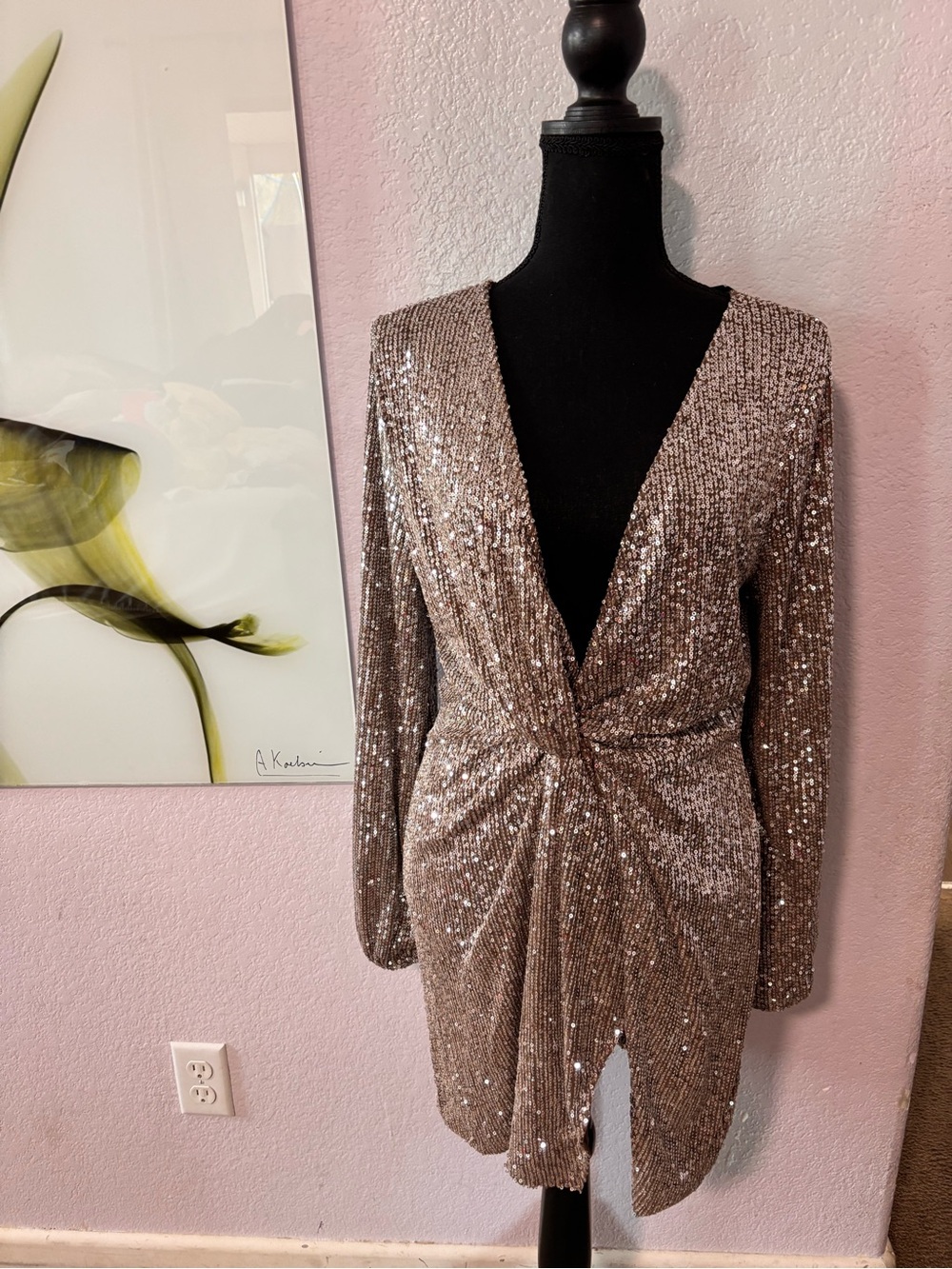 New Fashion Nova sugar free sequin mini dress size medium